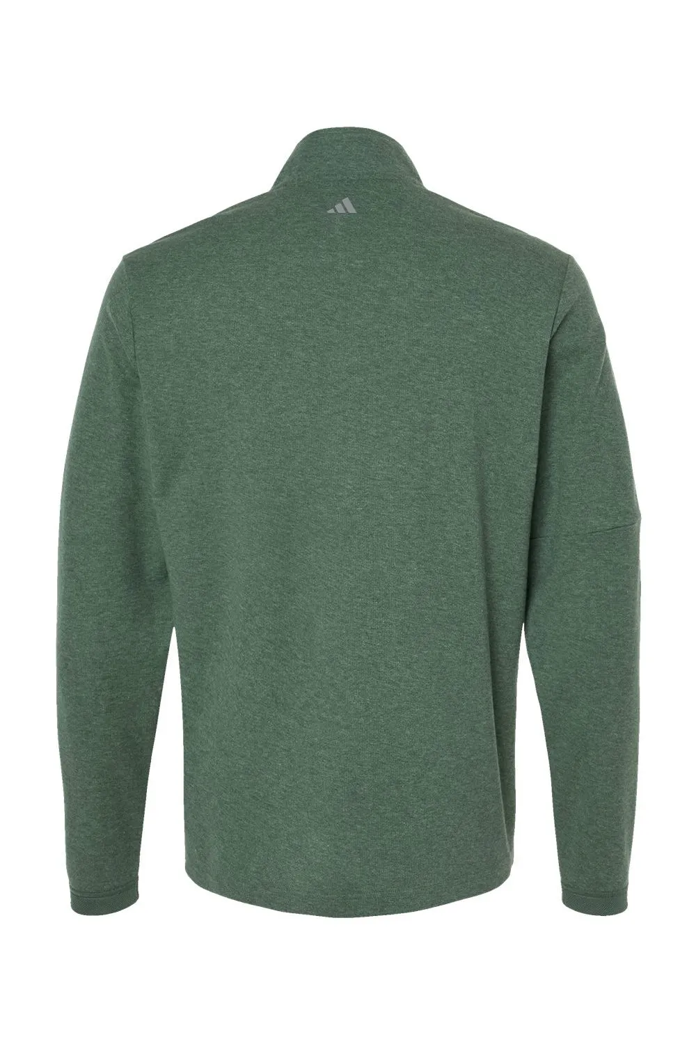 Adidas Mens 3 Stripes Moisture Wicking 1/4 Zip Sweater - Green Oxide Melange