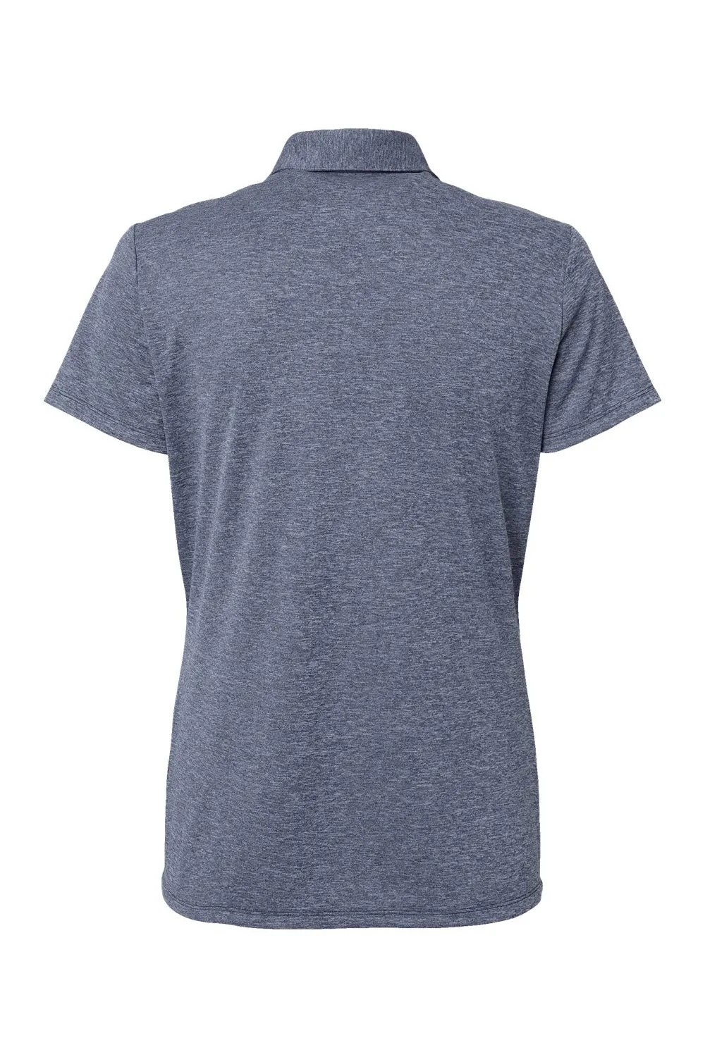 Adidas Womens Heathered Short Sleeve Polo Shirt - Collegiate Navy Blue Melange