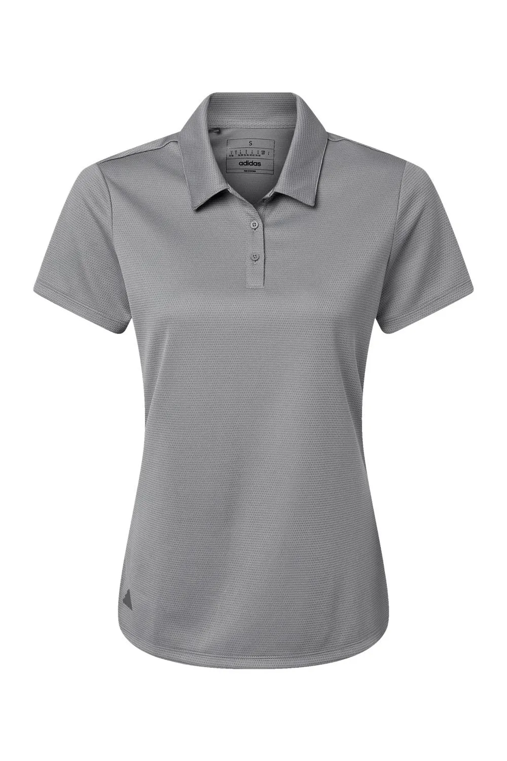 Adidas Womens Micro Pique Short Sleeve Polo Shirt - Grey