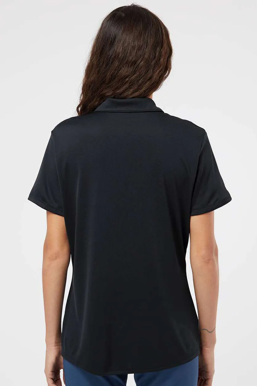 Adidas Womens Performance UPF 50  Short Sleeve Polo Shirt - Black