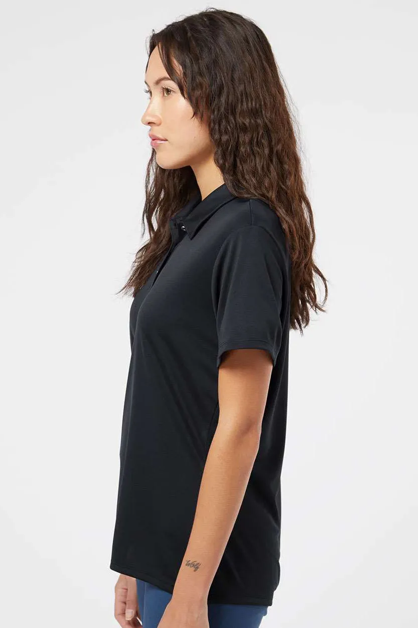 Adidas Womens Performance UPF 50  Short Sleeve Polo Shirt - Black