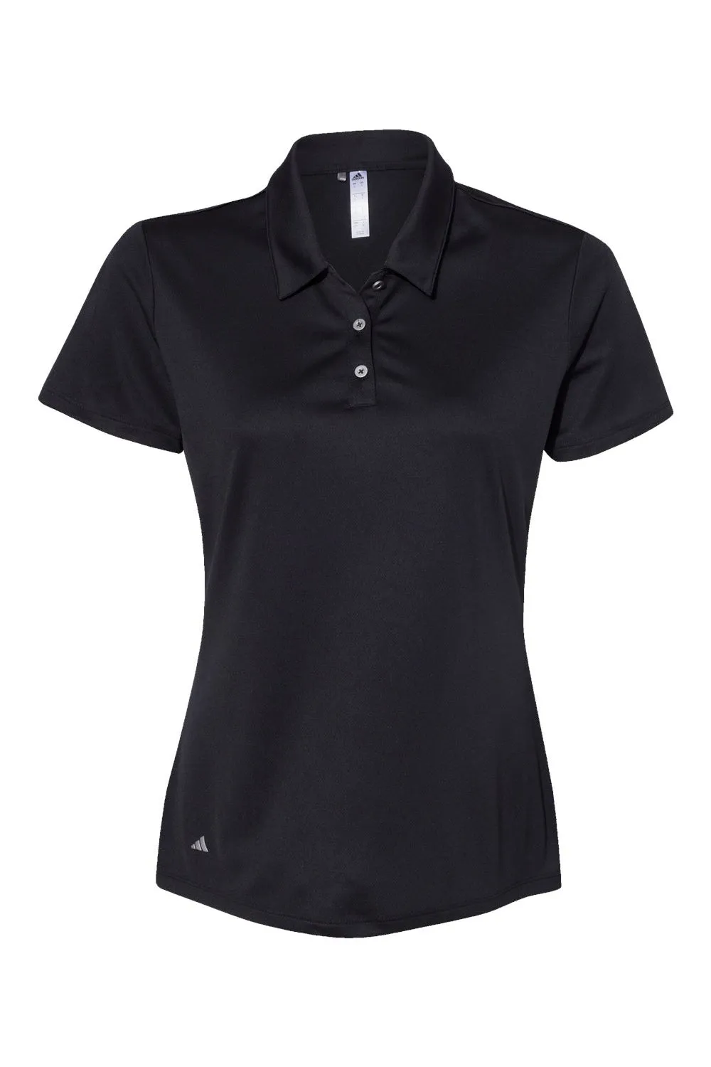 Adidas Womens Performance UPF 50  Short Sleeve Polo Shirt - Black