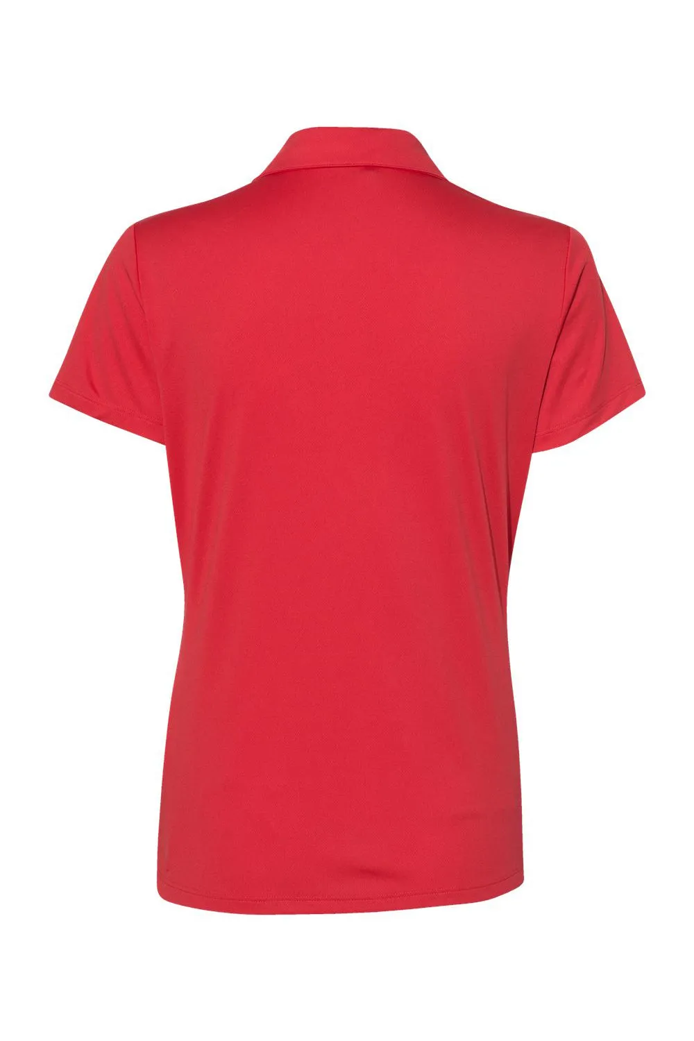 Adidas Womens Performance UPF 50  Short Sleeve Polo Shirt - Collegiate Red