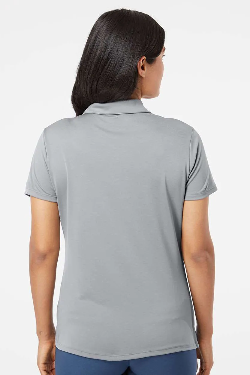 Adidas Womens Performance UPF 50  Short Sleeve Polo Shirt - Grey