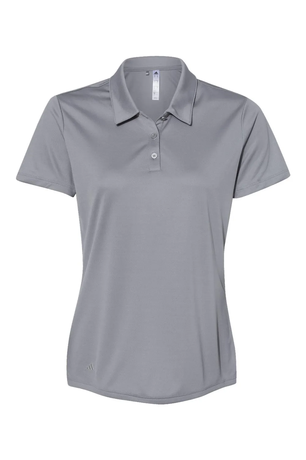 Adidas Womens Performance UPF 50  Short Sleeve Polo Shirt - Grey