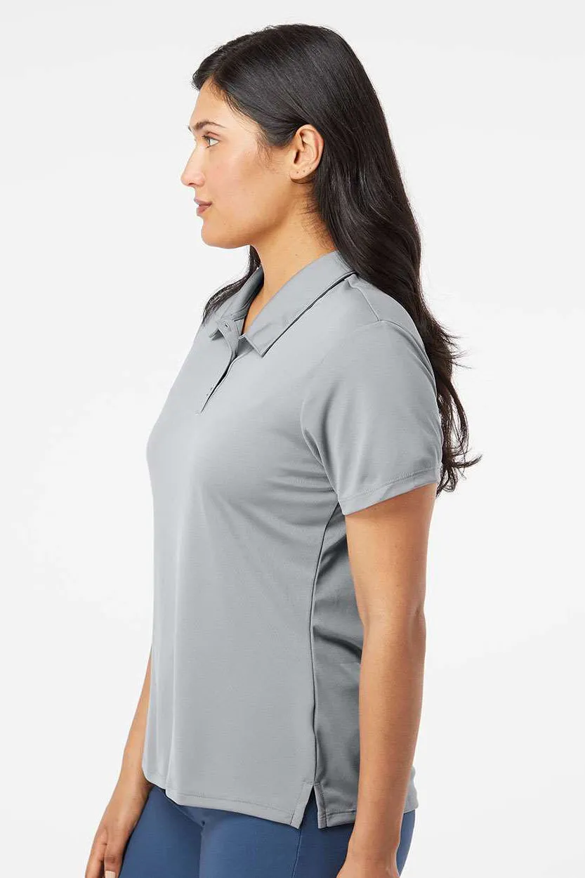 Adidas Womens Performance UPF 50  Short Sleeve Polo Shirt - Grey