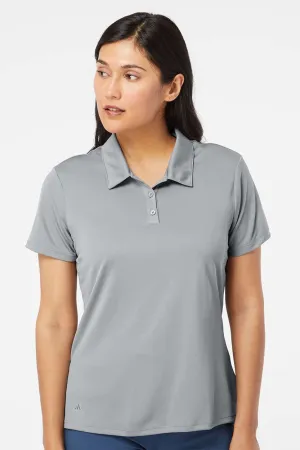 Adidas Womens Performance UPF 50  Short Sleeve Polo Shirt - Grey