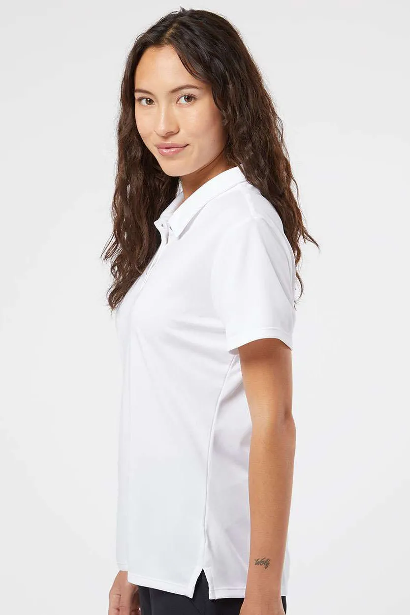 Adidas Womens Performance UPF 50  Short Sleeve Polo Shirt - White