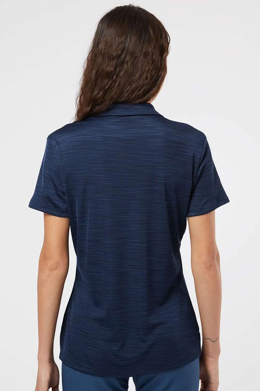 Adidas Womens UPF 50  Short Sleeve Polo Shirt - Collegiate Navy Blue Melange