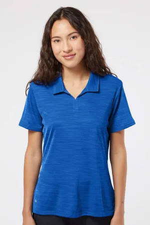 Adidas Womens UPF 50  Short Sleeve Polo Shirt - Collegiate Royal Blue Melange
