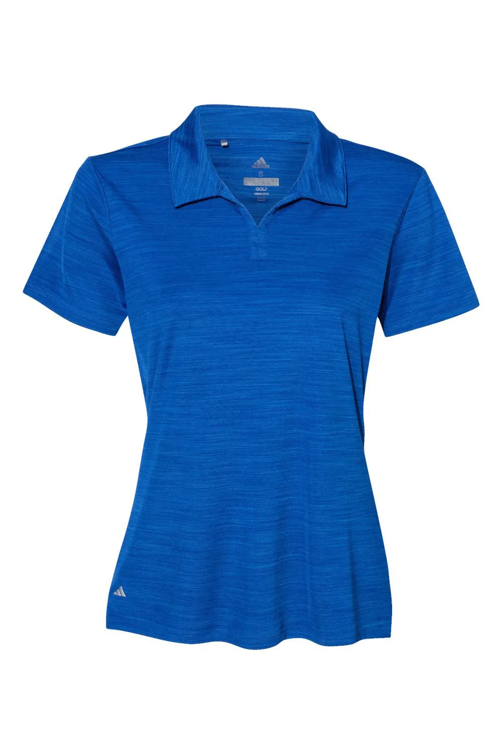 Adidas Womens UPF 50  Short Sleeve Polo Shirt - Collegiate Royal Blue Melange