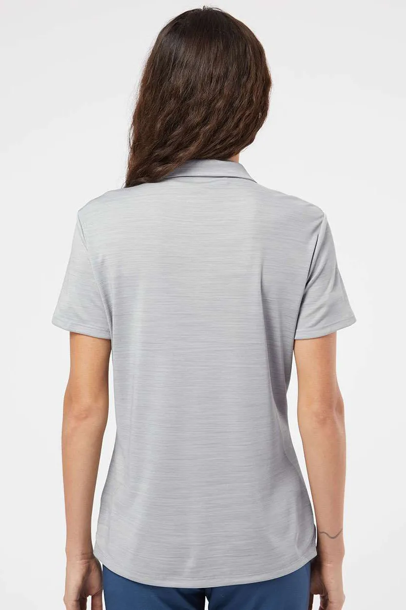 Adidas Womens UPF 50  Short Sleeve Polo Shirt - Mid Grey Melange