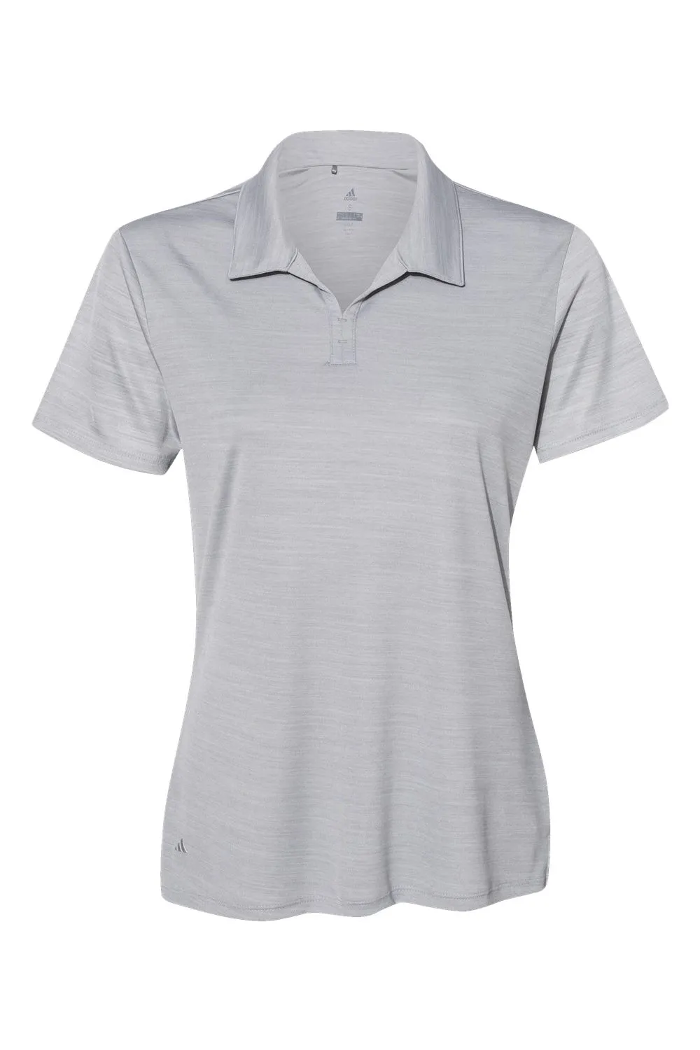 Adidas Womens UPF 50  Short Sleeve Polo Shirt - Mid Grey Melange