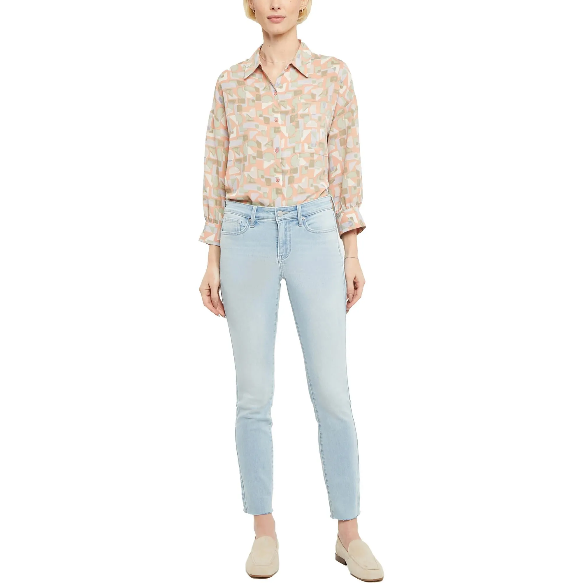 Alina Womens Faded Raw Hem Jeggings