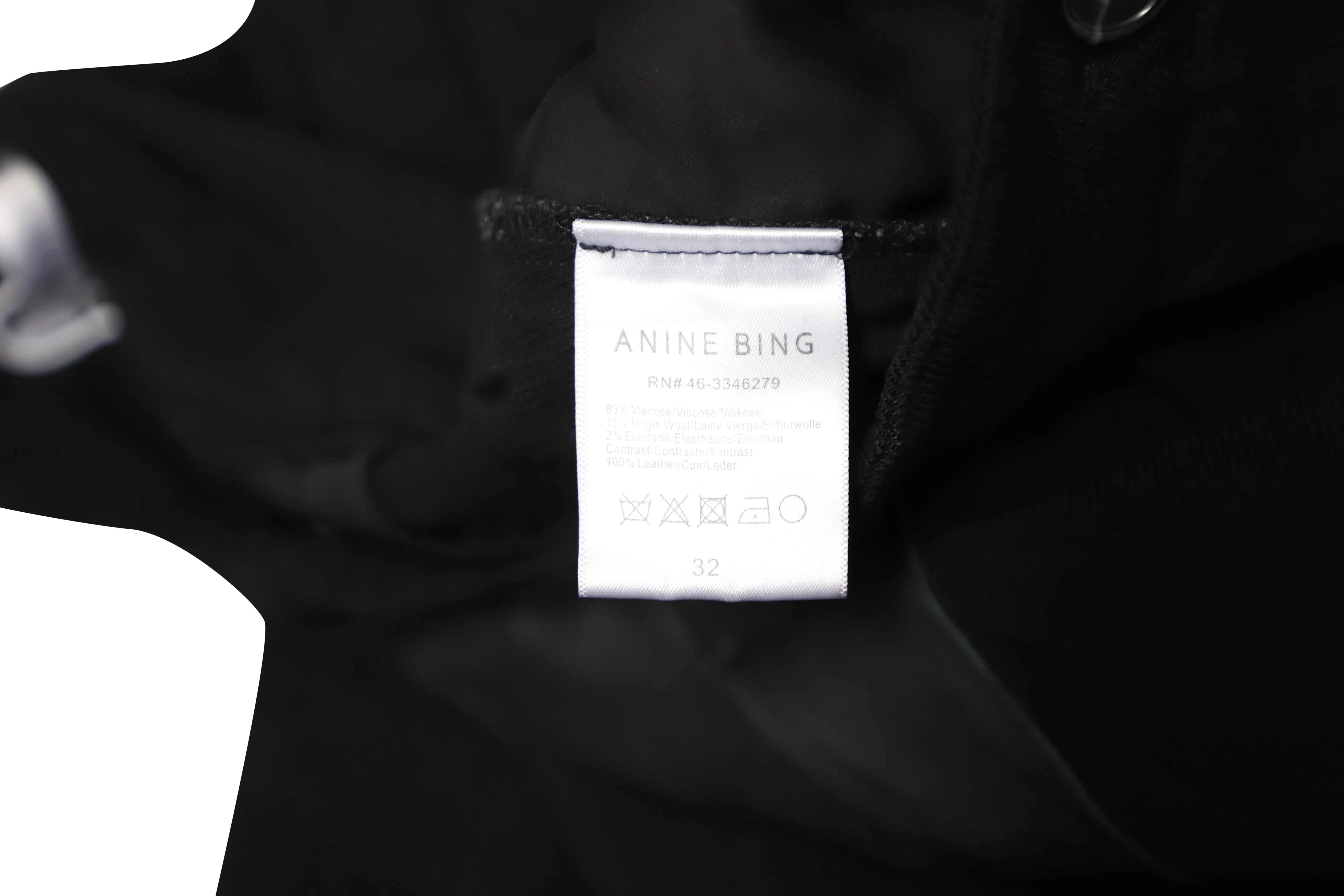 Anine Bing Trousers in Black Viscose