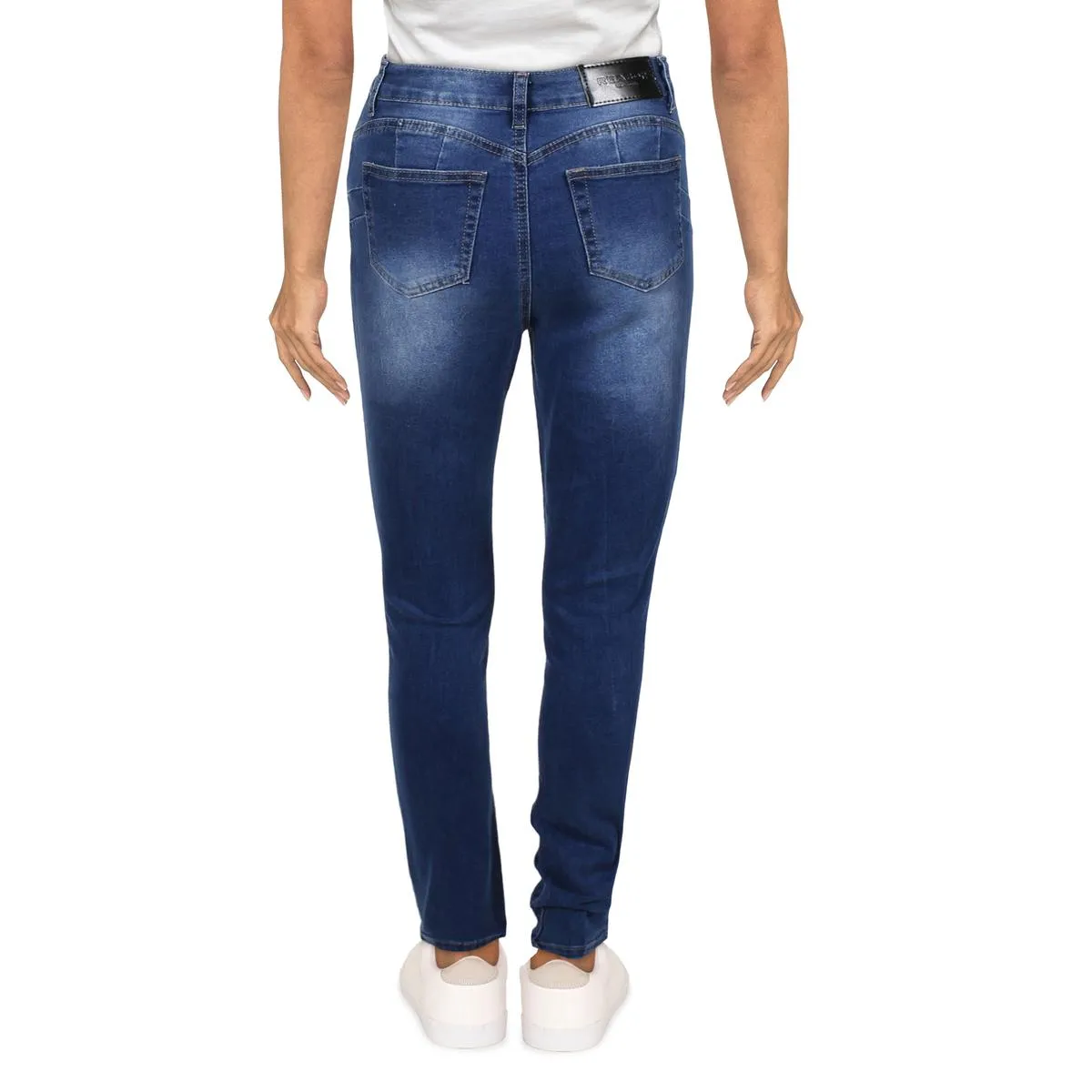 Avas Womens High Rise Destroyed Skinny Jeans