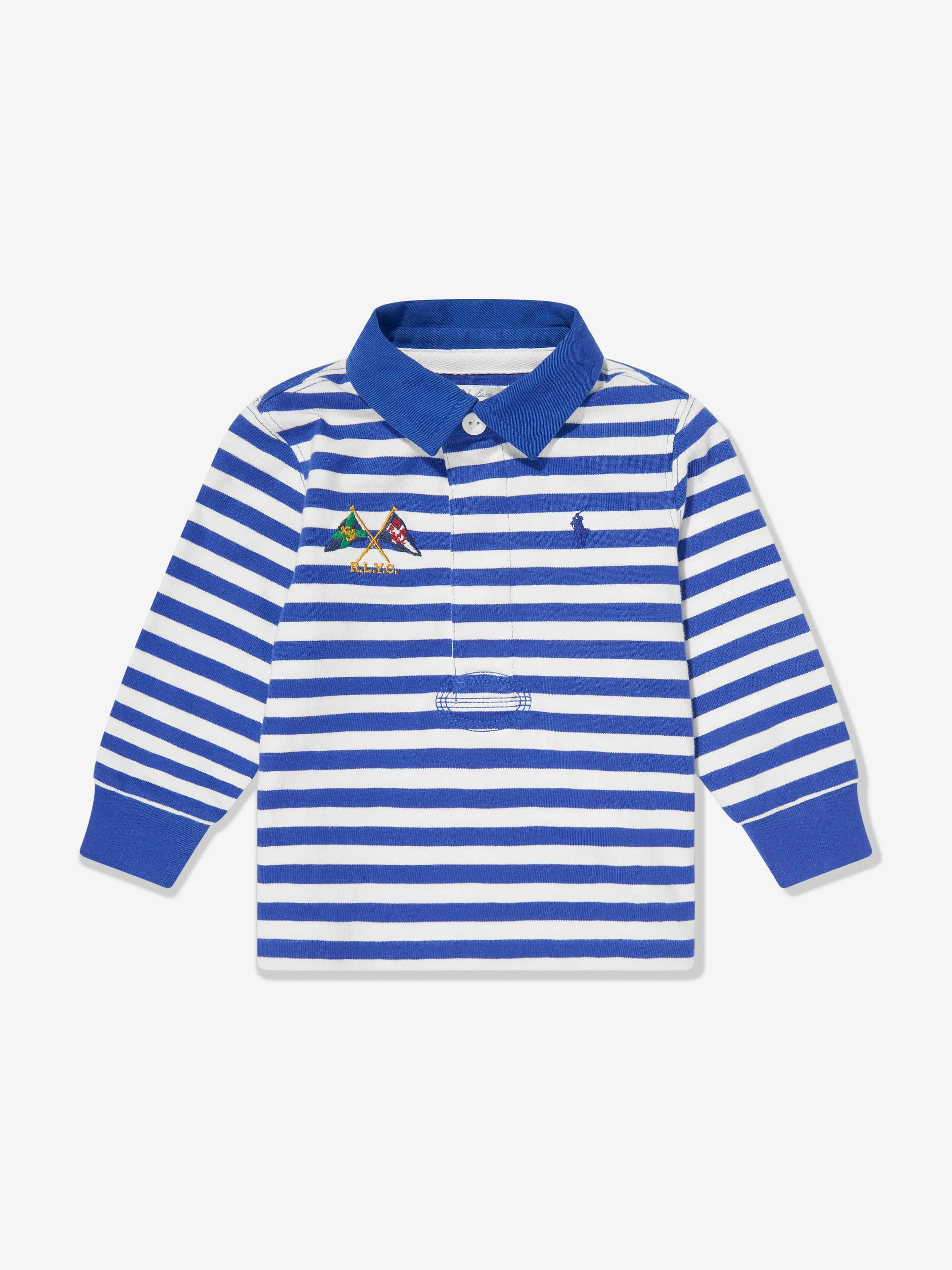 Baby Boys Rugby Top and Shorts Set in Blue