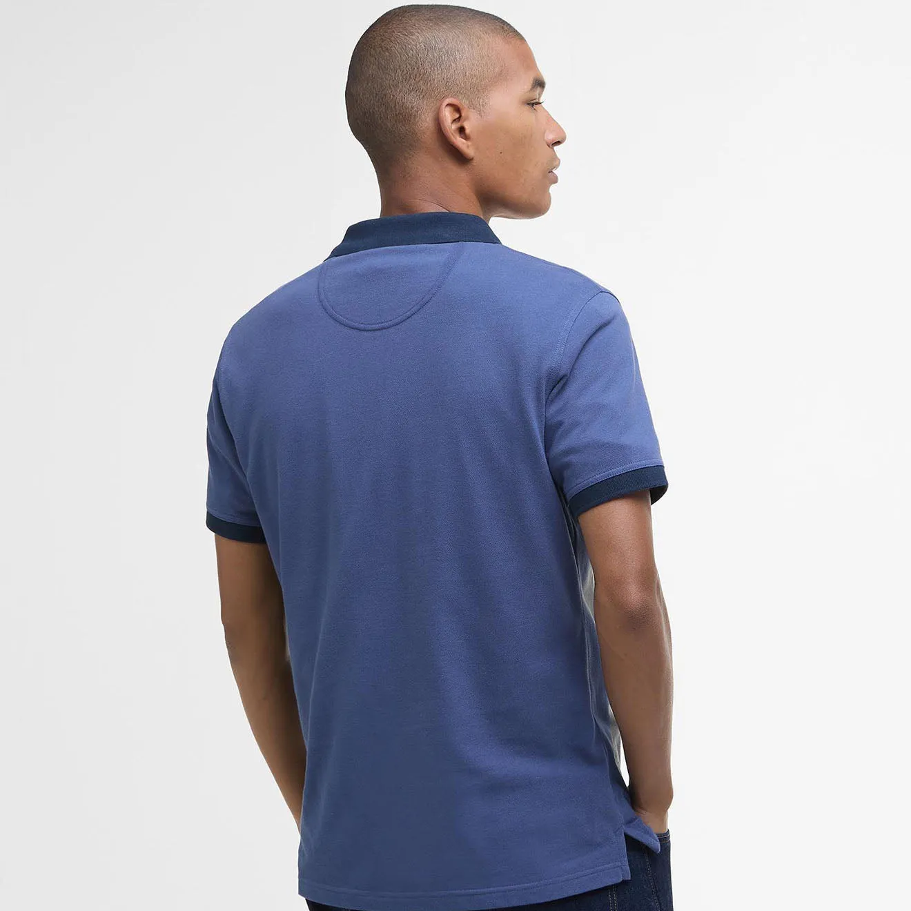 Barbour Lynmouth Tipped Tailored Fit Polo Shirt Oceana