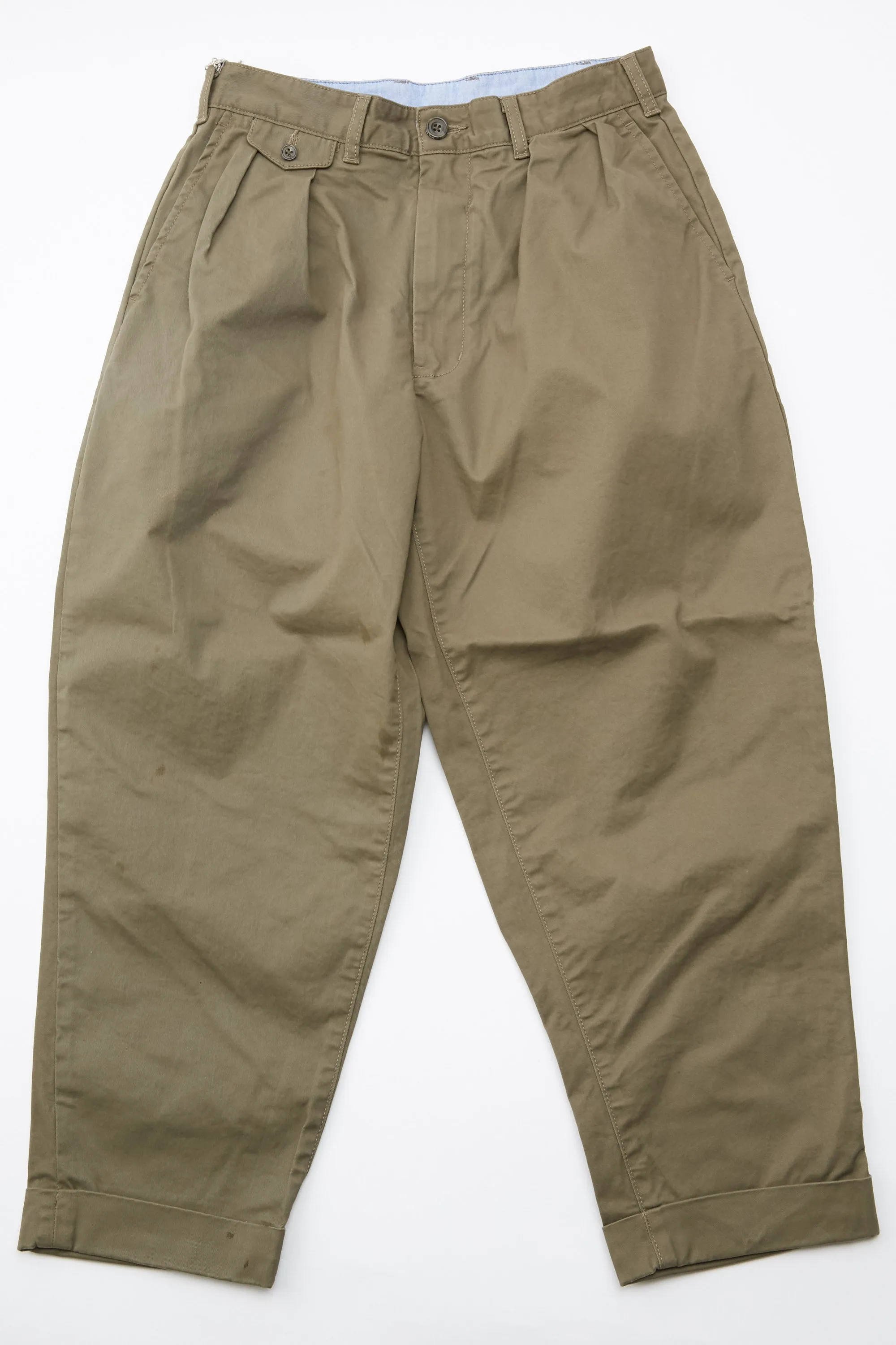 Beams Plus | 2 Pleats Twill | Olive