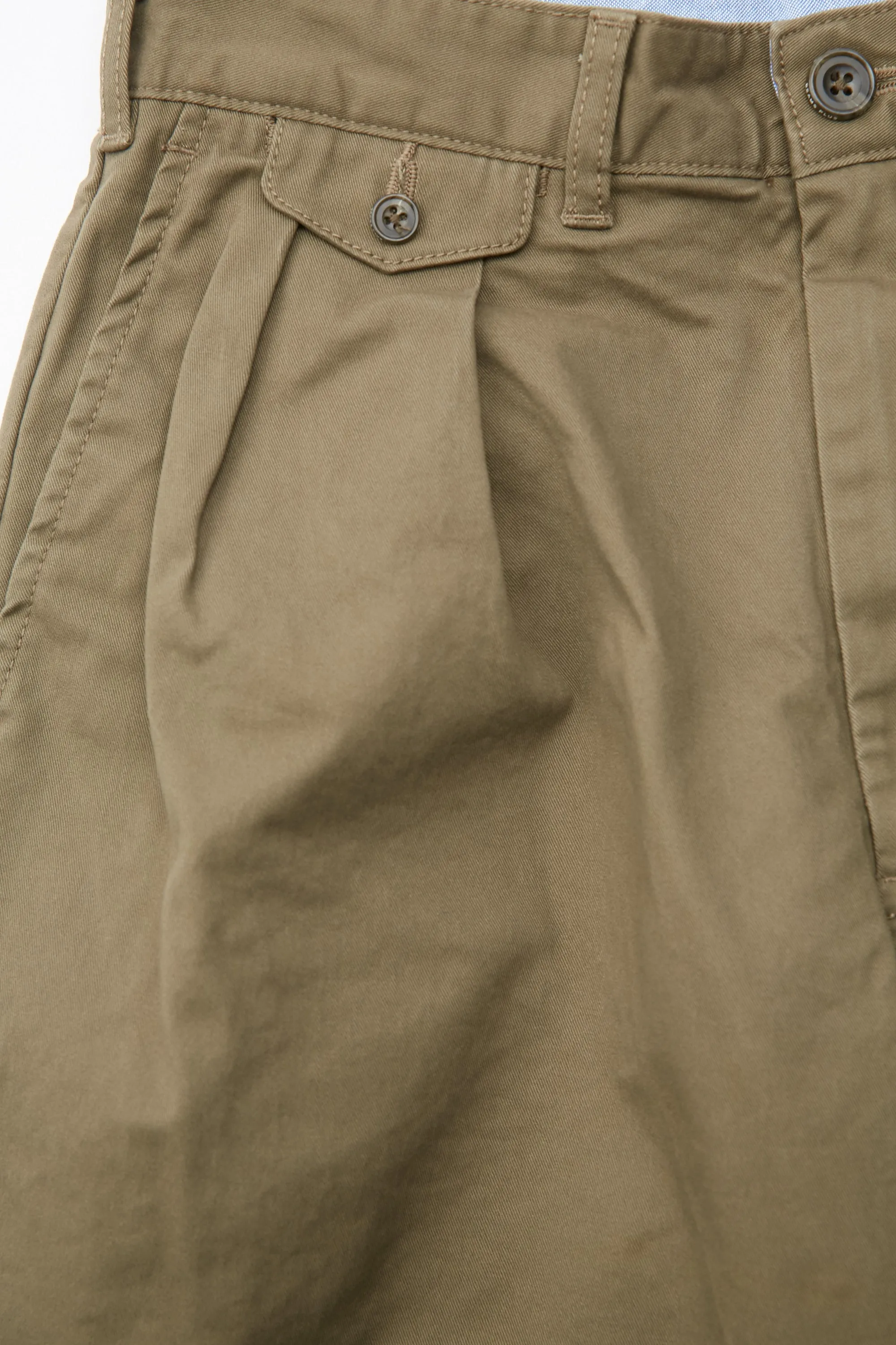 Beams Plus | 2 Pleats Twill | Olive