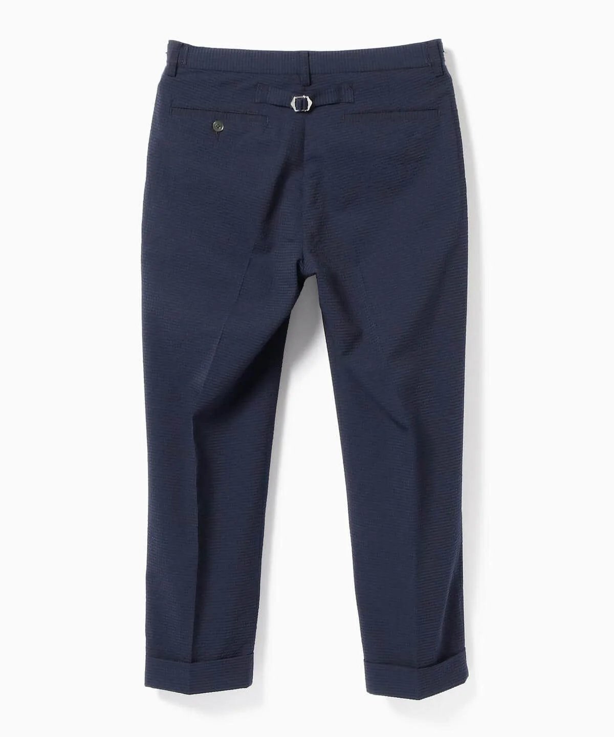 Beams Plus | IVY Trousers Ankle-Cut COOLMAX Seersucker | Navy Solid