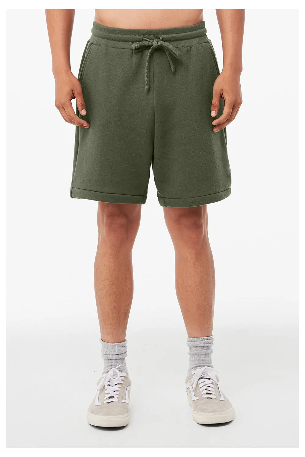 Bella   Canvas Mens Shorts w/ Pockets - Military Green