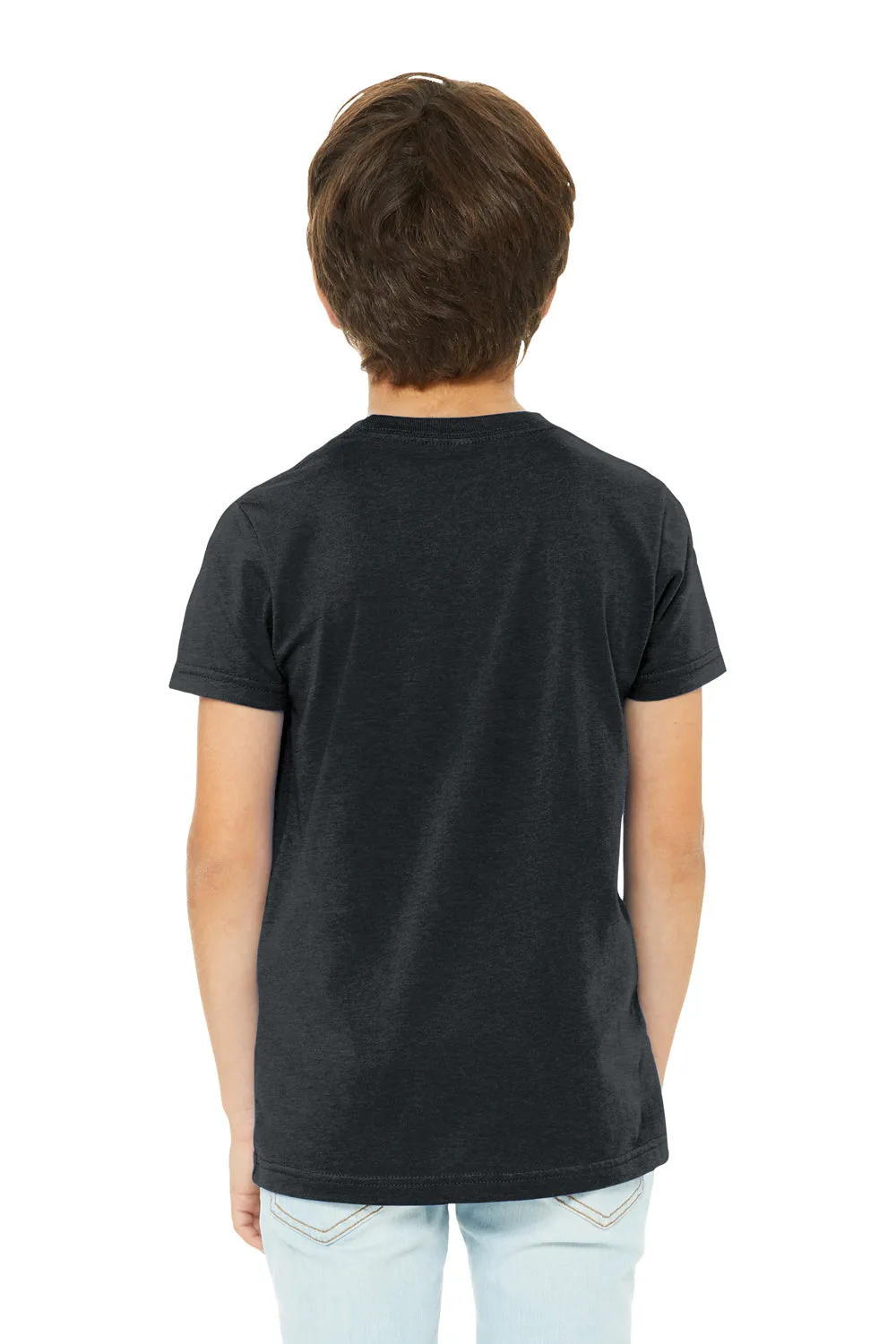 Bella   Canvas Youth CVC Short Sleeve Crewneck T-Shirt - Heather Dark Grey