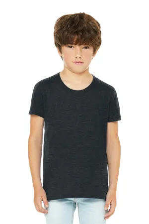 Bella   Canvas Youth CVC Short Sleeve Crewneck T-Shirt - Heather Dark Grey