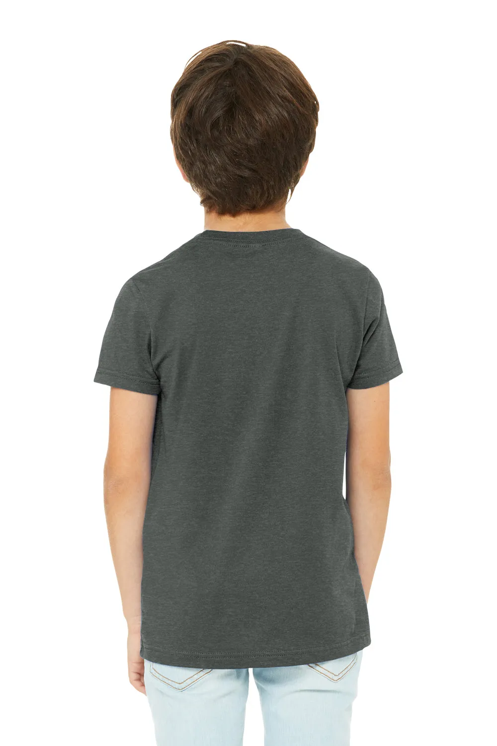 Bella   Canvas Youth CVC Short Sleeve Crewneck T-Shirt - Heather Deep Grey