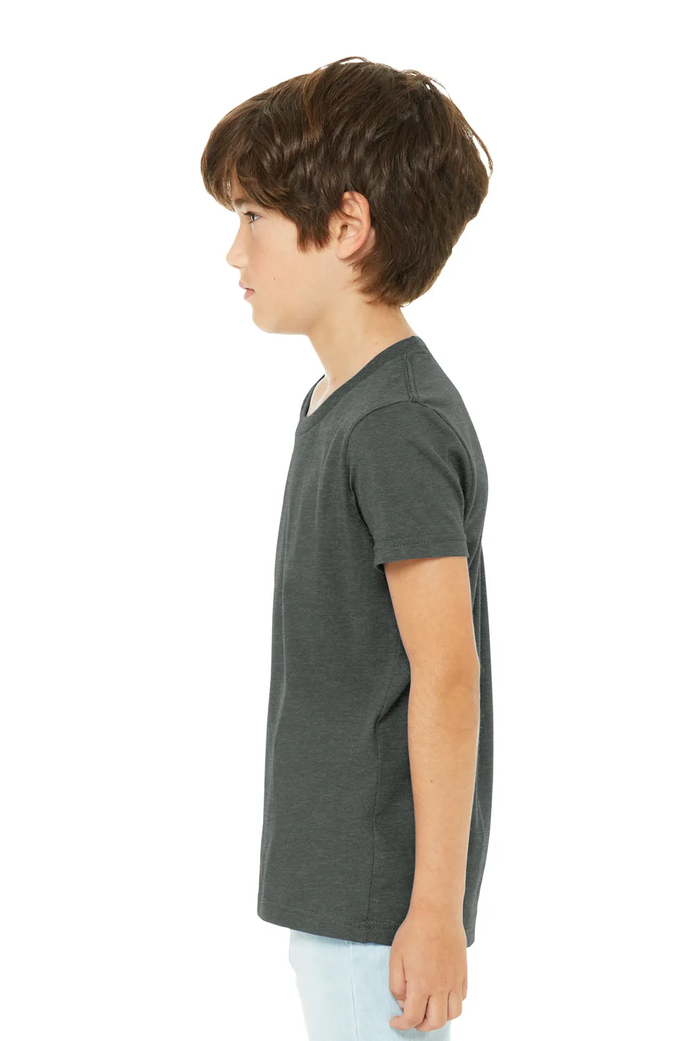 Bella   Canvas Youth CVC Short Sleeve Crewneck T-Shirt - Heather Deep Grey
