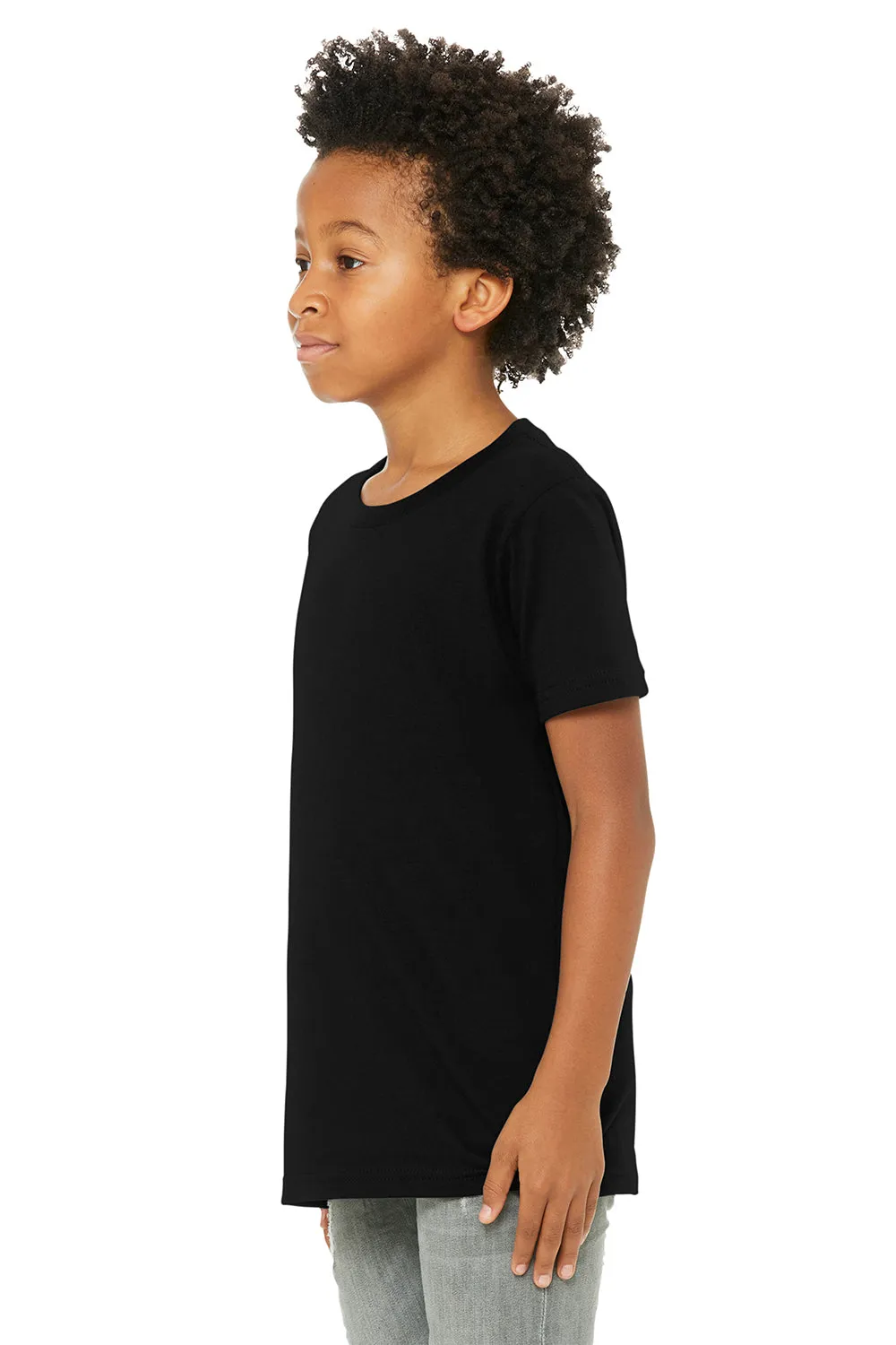 Bella   Canvas Youth Jersey Short Sleeve Crewneck T-Shirt - Black