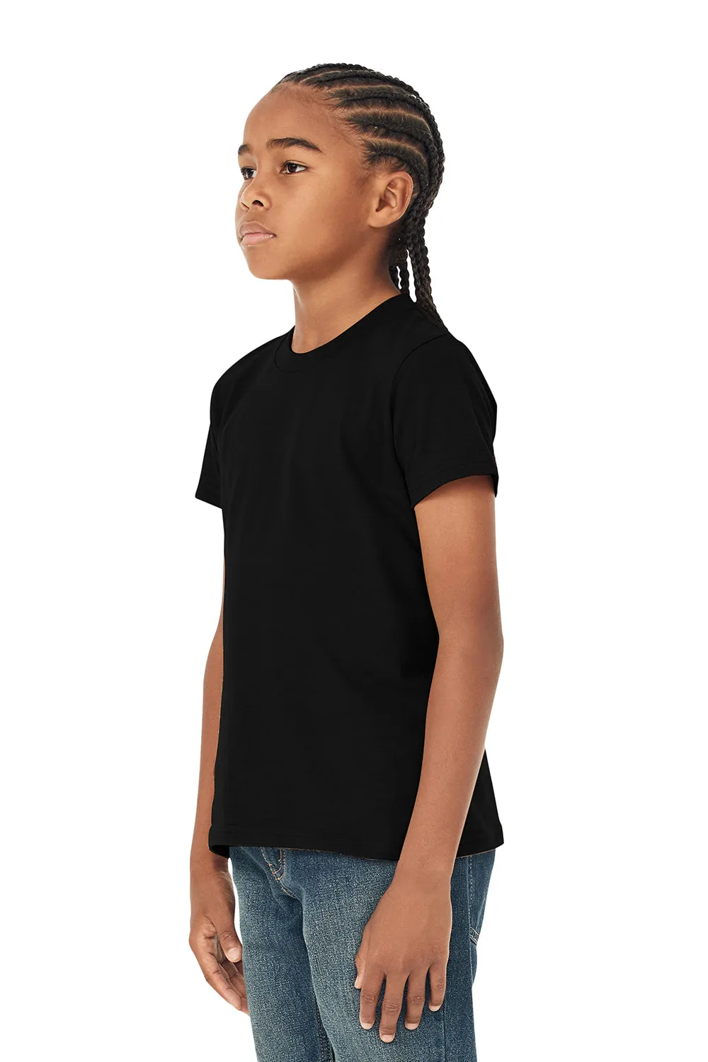 Bella   Canvas Youth Jersey Short Sleeve Crewneck T-Shirt - Black