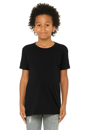 Bella   Canvas Youth Jersey Short Sleeve Crewneck T-Shirt - Black
