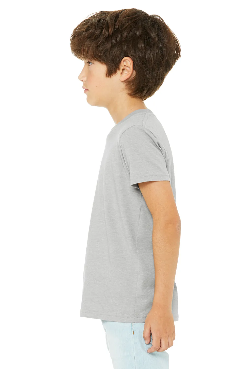 Bella   Canvas Youth Jersey Short Sleeve Crewneck T-Shirt - Heather Stone