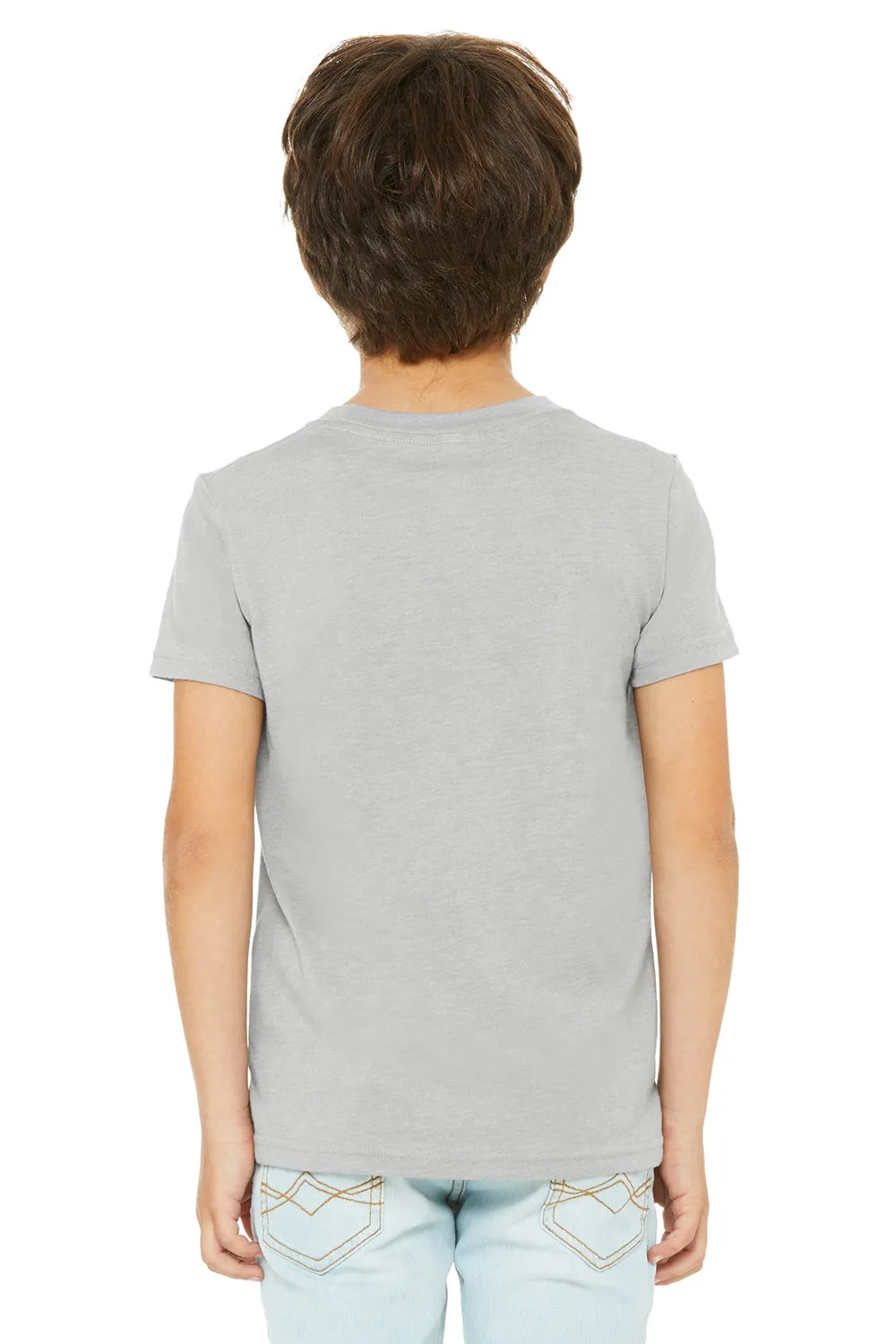Bella   Canvas Youth Jersey Short Sleeve Crewneck T-Shirt - Heather Stone