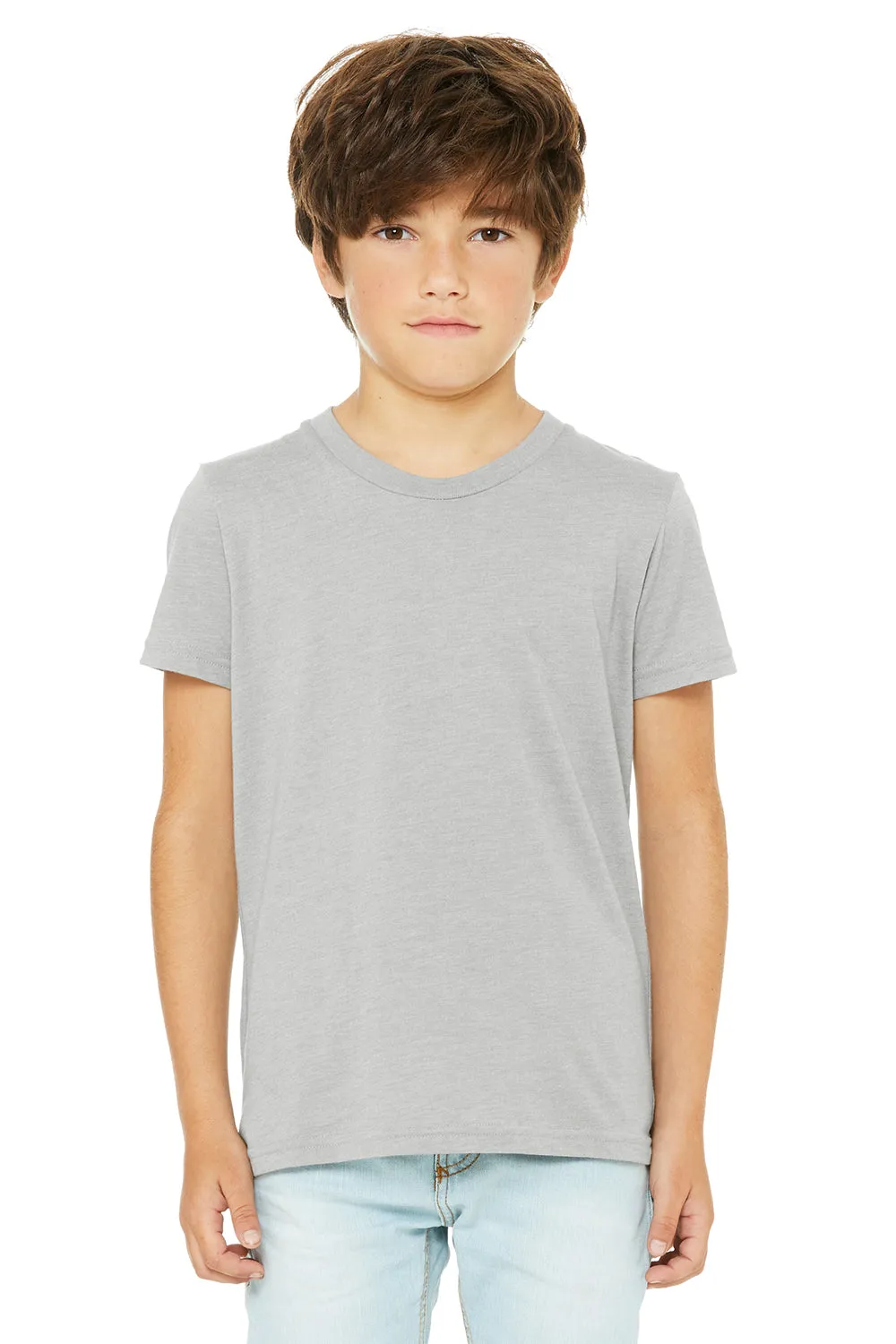 Bella   Canvas Youth Jersey Short Sleeve Crewneck T-Shirt - Heather Stone