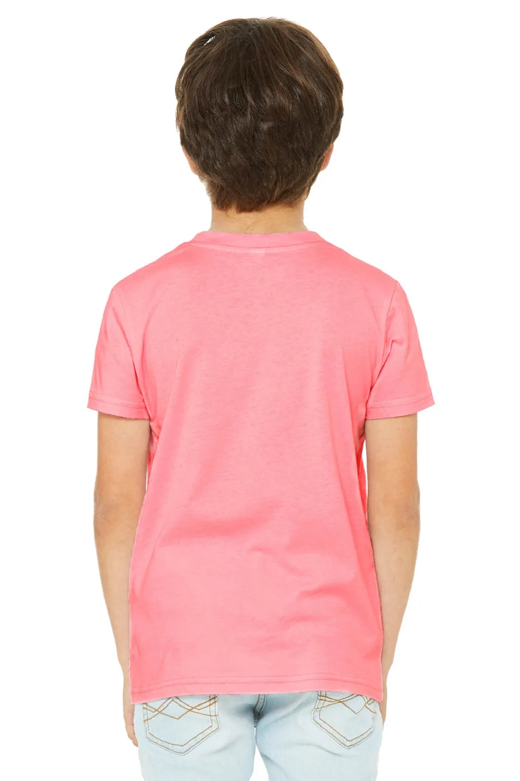 Bella   Canvas Youth Jersey Short Sleeve Crewneck T-Shirt - Neon Pink