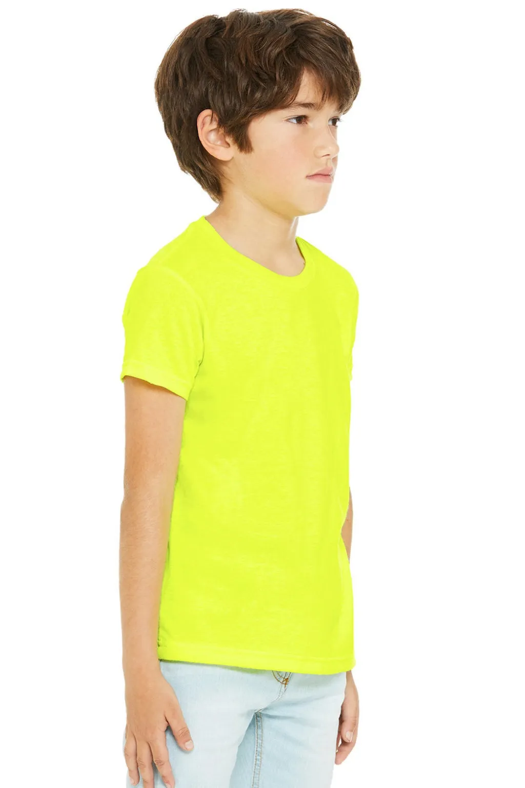 Bella   Canvas Youth Jersey Short Sleeve Crewneck T-Shirt - Neon Yellow