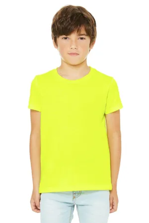 Bella   Canvas Youth Jersey Short Sleeve Crewneck T-Shirt - Neon Yellow