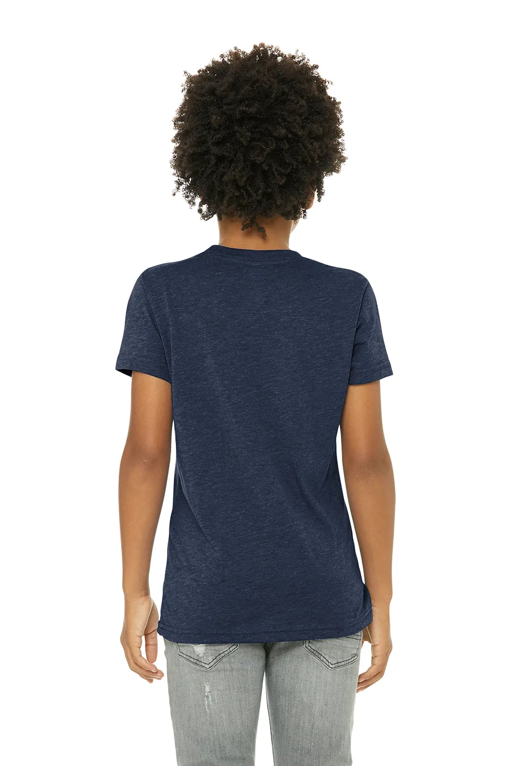 Bella   Canvas Youth Short Sleeve Crewneck T-Shirt - Solid Navy Blue
