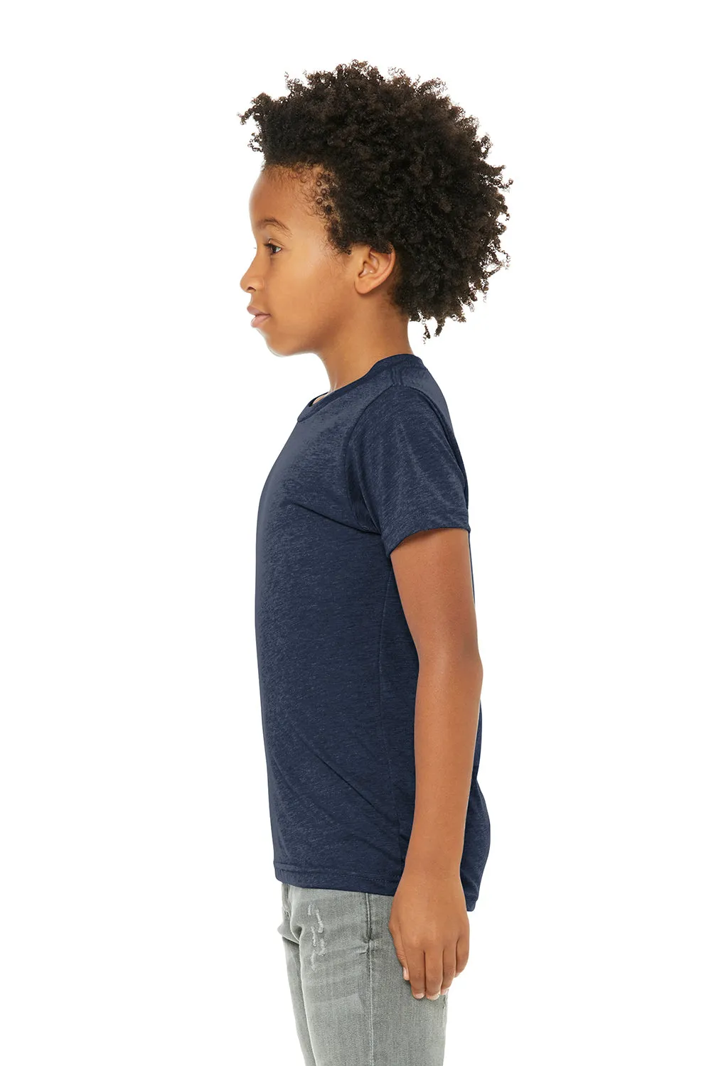 Bella   Canvas Youth Short Sleeve Crewneck T-Shirt - Solid Navy Blue