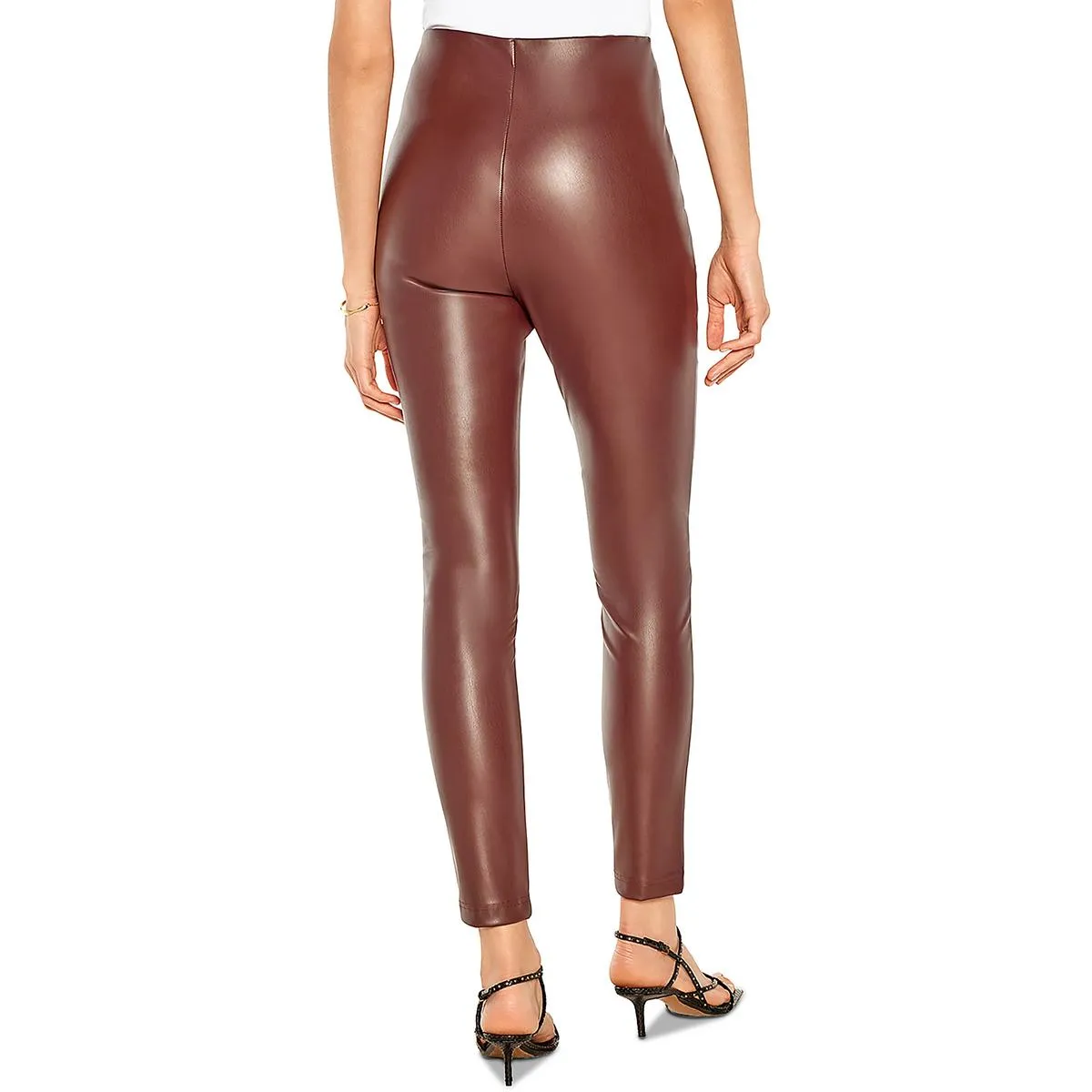Bianca Womens Faux Leather High Rise Leggings
