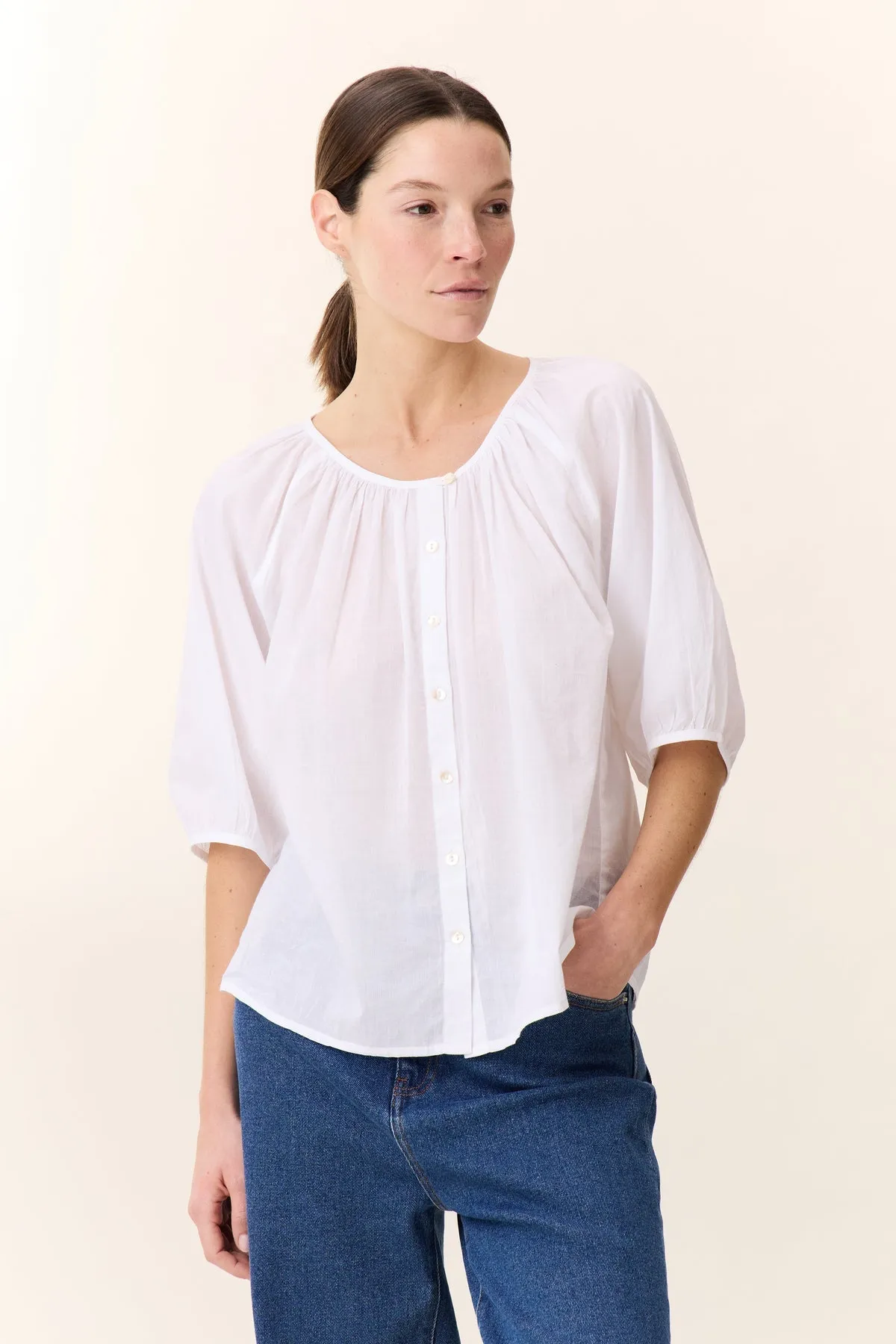 Blouse Cool Tc16 Cool Tc160 Pleat White