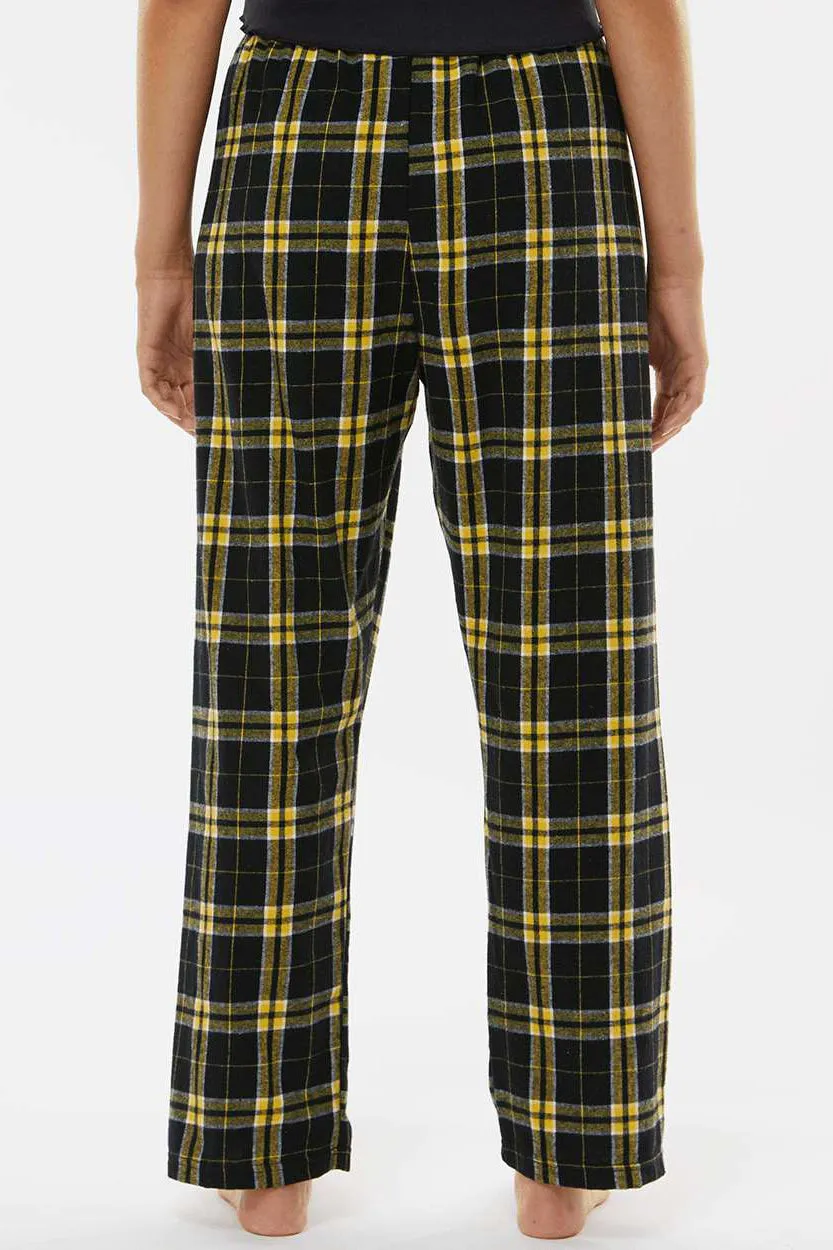 Boxercraft Womens Haley Flannel Pants w/ Pockets - Black/Gold