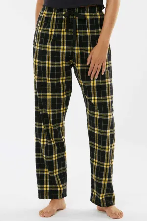 Boxercraft Womens Haley Flannel Pants w/ Pockets - Black/Gold