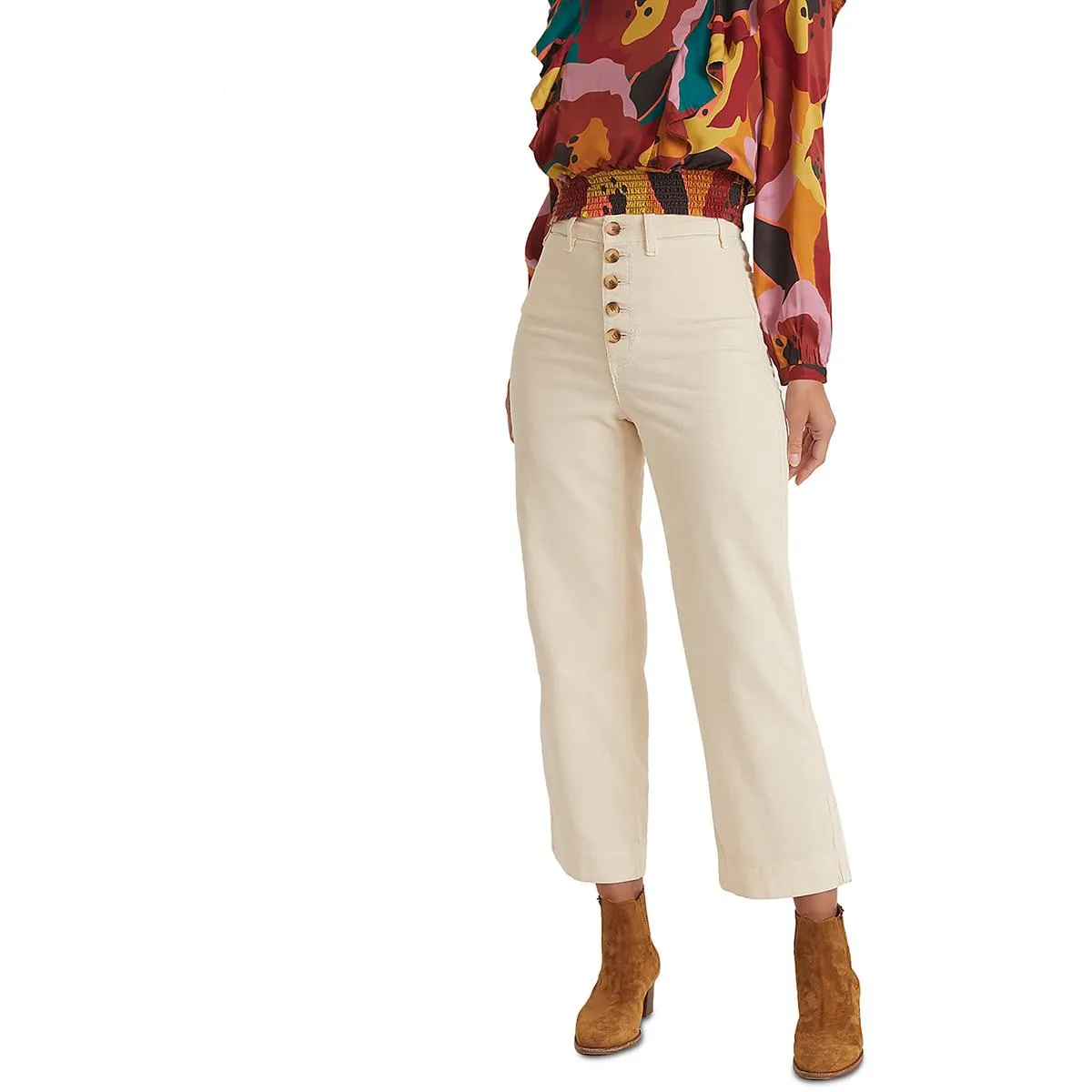 Bridget Womens Corduroy High Rise Straight Leg Pants