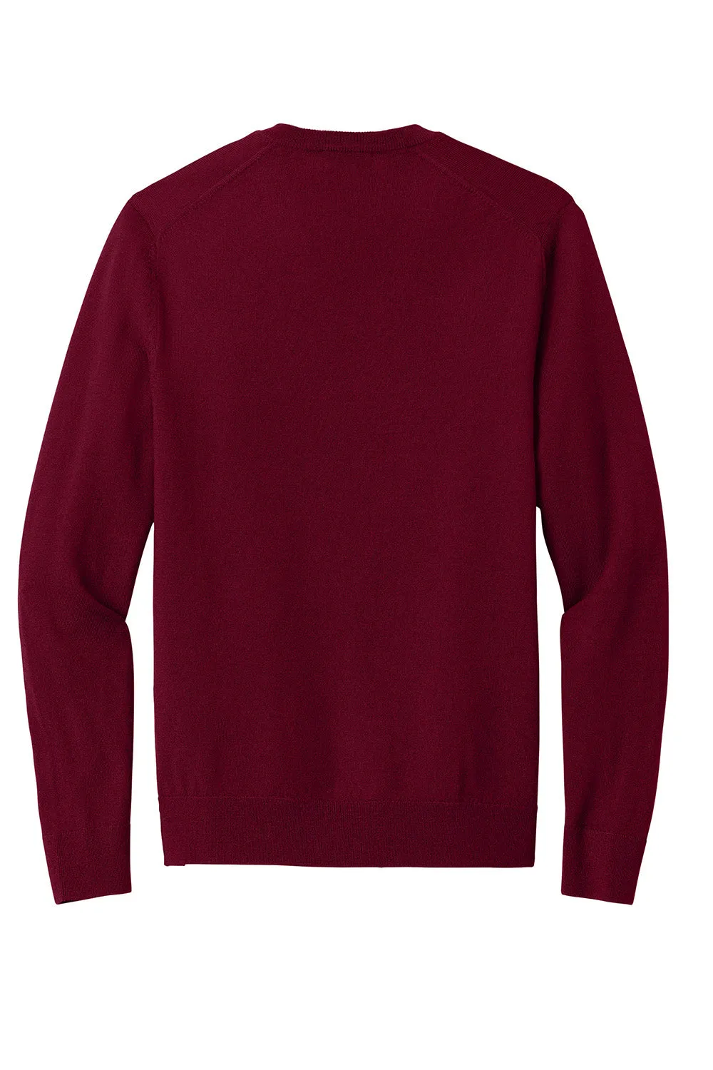 Brooks Brothers Mens Merino Long Sleeve V-Neck Sweater - Vintage Port Red