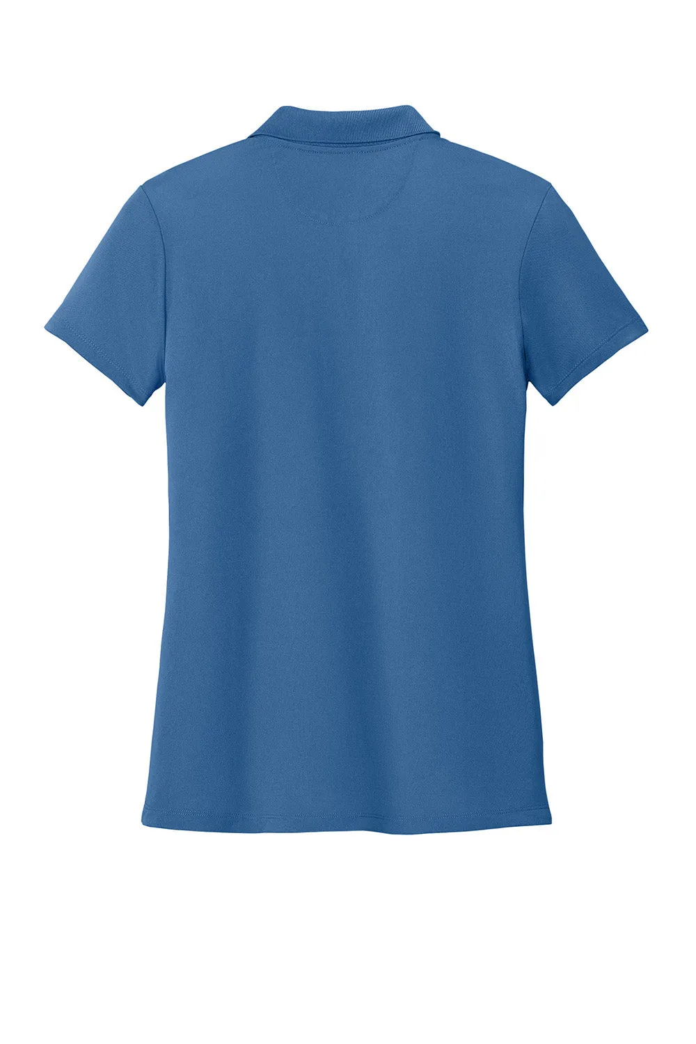 Brooks Brothers Womens Moisture Wicking Pique Mesh Short Sleeve Polo Shirt - Charter Blue