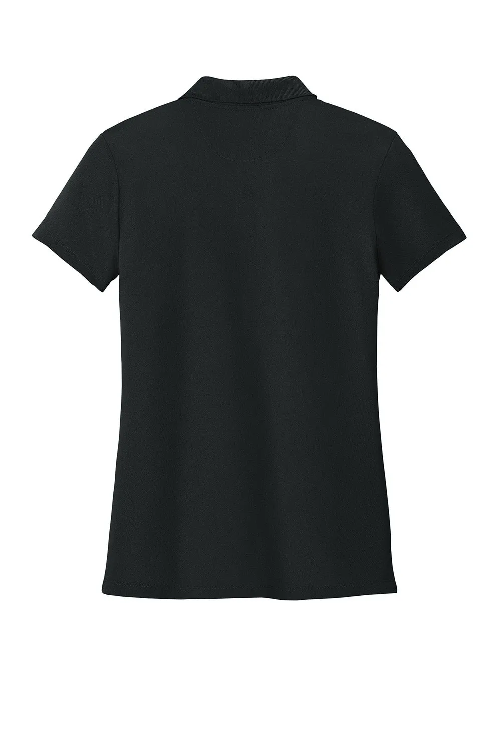 Brooks Brothers Womens Moisture Wicking Pique Mesh Short Sleeve Polo Shirt - Deep Black