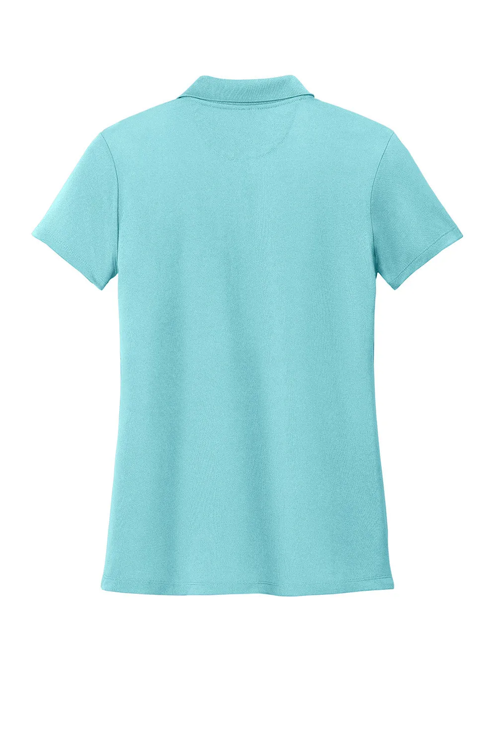 Brooks Brothers Womens Moisture Wicking Pique Mesh Short Sleeve Polo Shirt - Soft Mint Blue